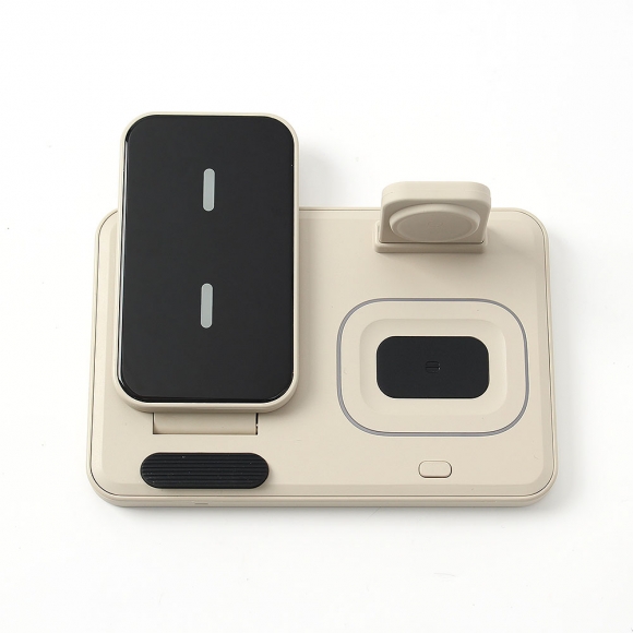 스마트웨이 3in1 애플용 무선충전기(베이지)