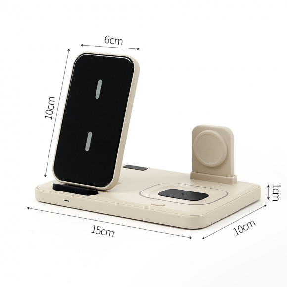 스마트웨이 3in1 애플용 무선충전기(베이지)