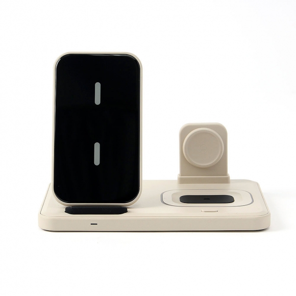 스마트웨이 3in1 애플용 무선충전기(베이지)