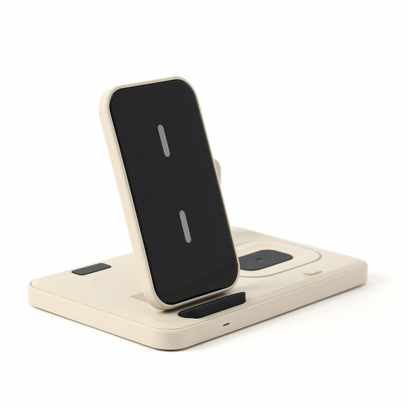 스마트웨이 3in1 애플용 무선충전기(베이지)
