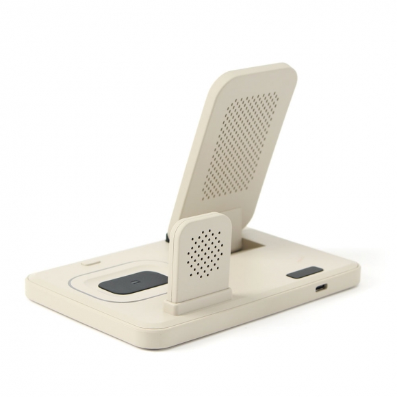 스마트웨이 3in1 애플용 무선충전기(베이지)