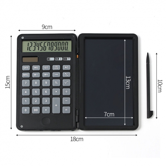 클레버 전자 메모패드 계산기(블랙)