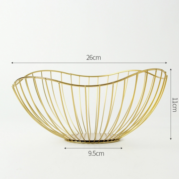 모던포인트 철제 바구니(26x11cm) (웨이브 골드)
