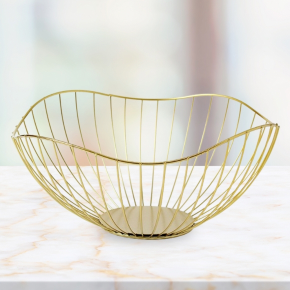 모던포인트 철제 바구니(26x11cm) (웨이브 골드)