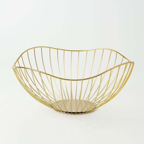 모던포인트 철제 바구니(26x11cm) (웨이브 골드)