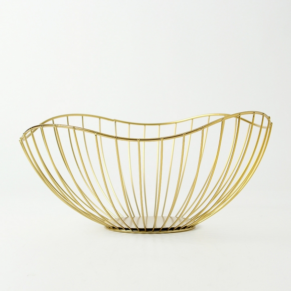 모던포인트 철제 바구니(26x11cm) (웨이브 골드)