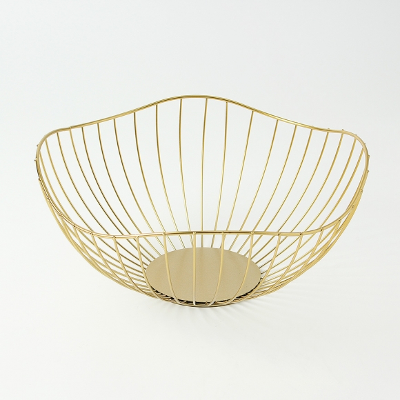 모던포인트 철제 바구니(26x11cm) (웨이브 골드)