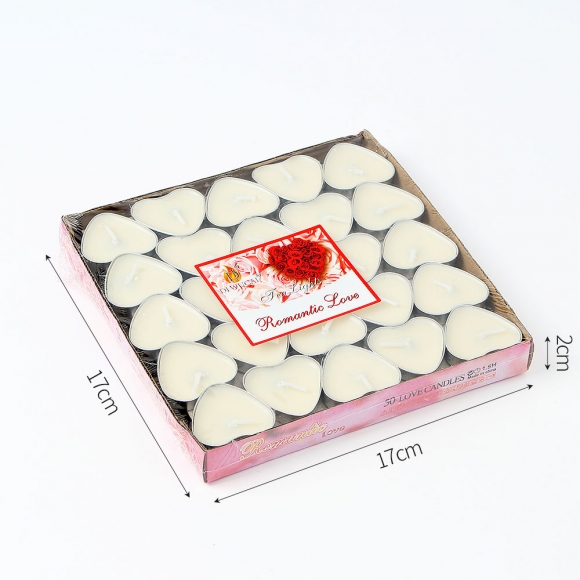 캔들하우스 하트 티라이트 50p세트(화이트)