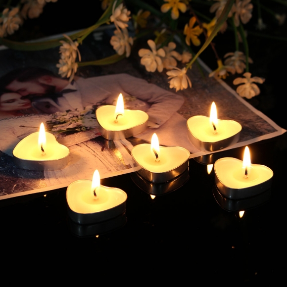 캔들하우스 하트 티라이트 50p세트(화이트)