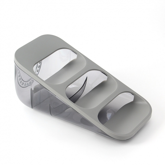 3단 물빠짐 스탠딩 수저통(그레이)