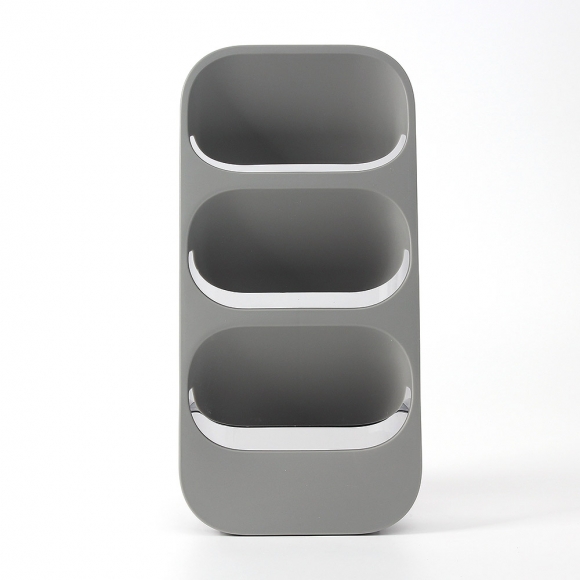 3단 물빠짐 스탠딩 수저통(그레이)