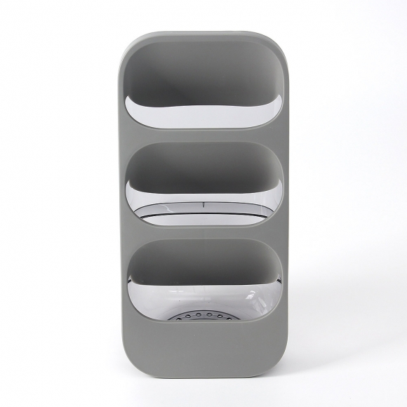 3단 물빠짐 스탠딩 수저통(그레이)