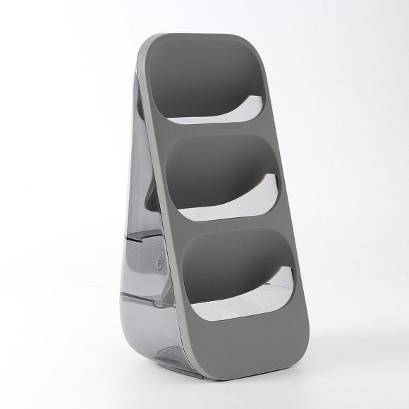 3단 물빠짐 스탠딩 수저통(그레이)