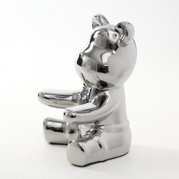 인테리어 곰돌이 소품트레이(실버)