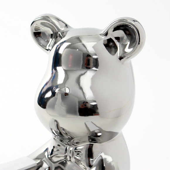 인테리어 곰돌이 소품트레이(실버)