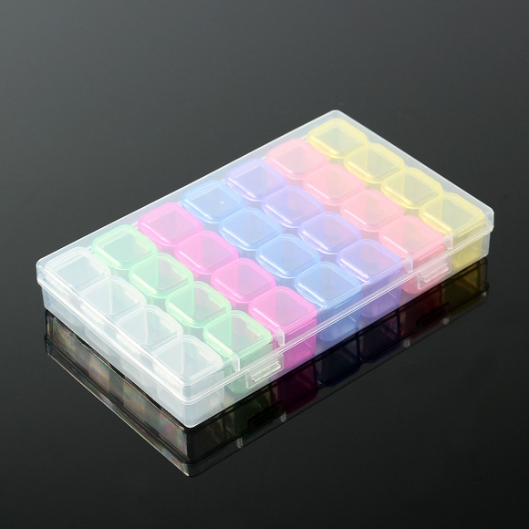 개별수납 28칸 플라스틱 케이스 2p세트