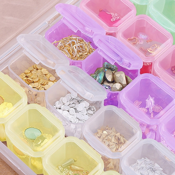 개별수납 28칸 플라스틱 케이스 2p세트