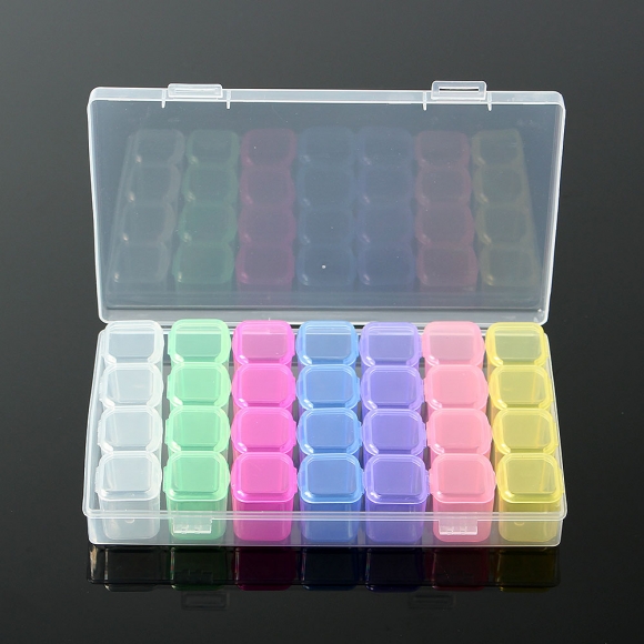 개별수납 28칸 플라스틱 케이스 2p세트