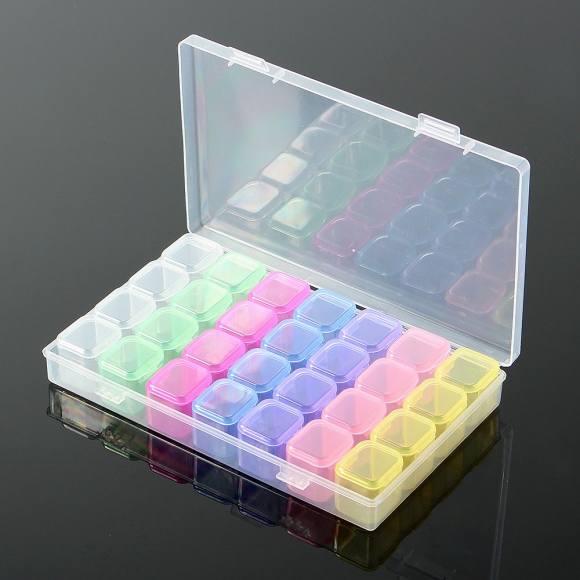 개별수납 28칸 플라스틱 케이스 2p세트