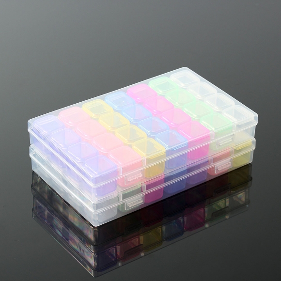 개별수납 28칸 플라스틱 케이스 2p세트