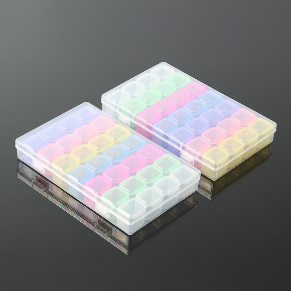 개별수납 28칸 플라스틱 케이스 2p세트