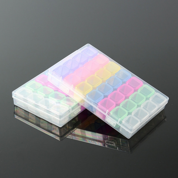 개별수납 28칸 플라스틱 케이스 2p세트