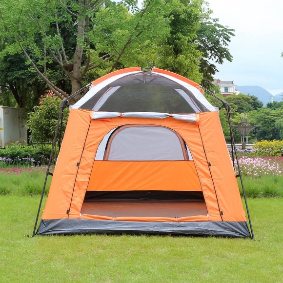 4-6인용 패밀리캠핑 거실형 텐트(오렌지)