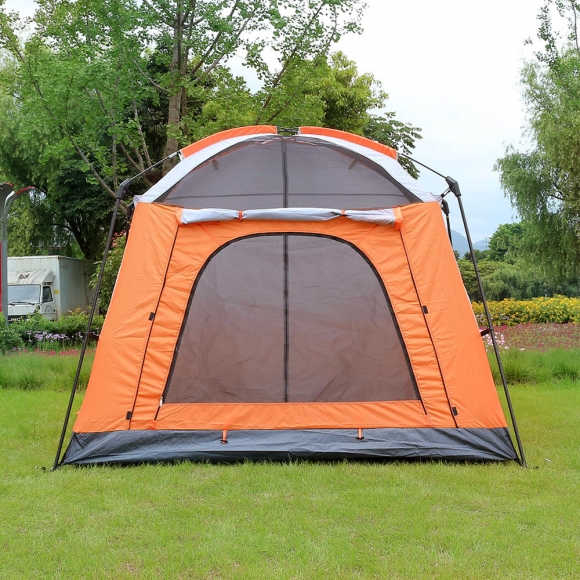 4-6인용 패밀리캠핑 거실형 텐트(오렌지)