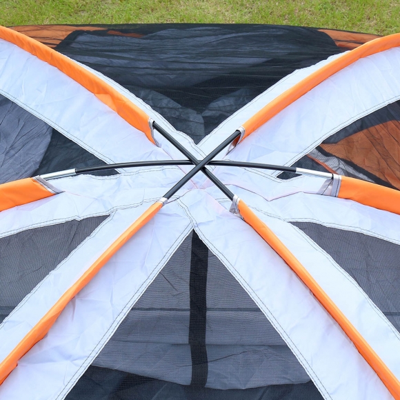 4-6인용 패밀리캠핑 거실형 텐트(오렌지)