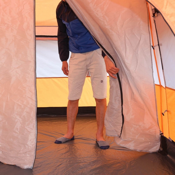 4-6인용 패밀리캠핑 거실형 텐트(오렌지)