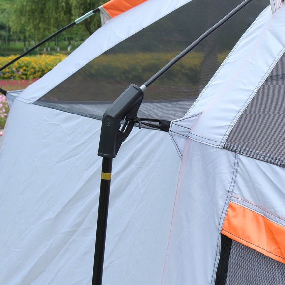 4-6인용 패밀리캠핑 거실형 텐트(오렌지)