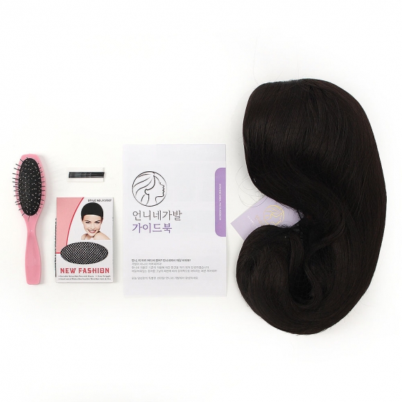 [언니네 가발] 빌드펌 웨이브 긴머리 통가발(브라운)