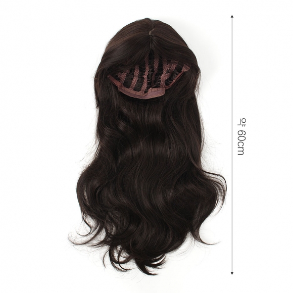 [언니네 가발] 빌드펌 웨이브 긴머리 통가발(브라운)