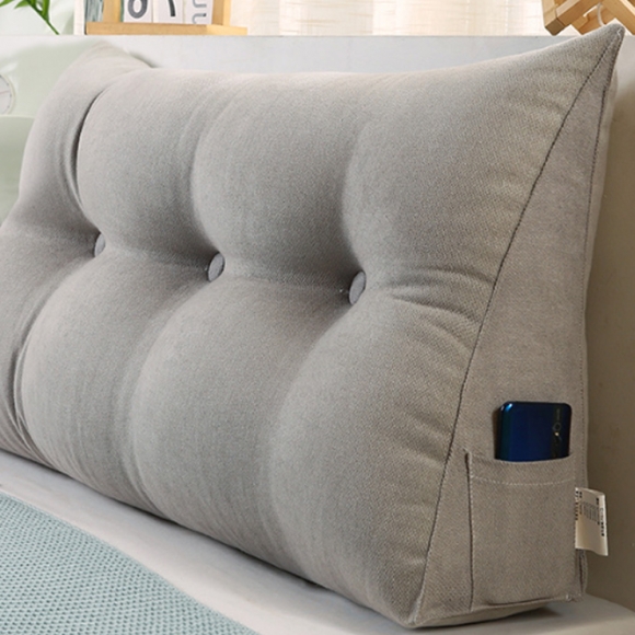 편안한 삼각 등받이쿠션 100cm(그레이) 