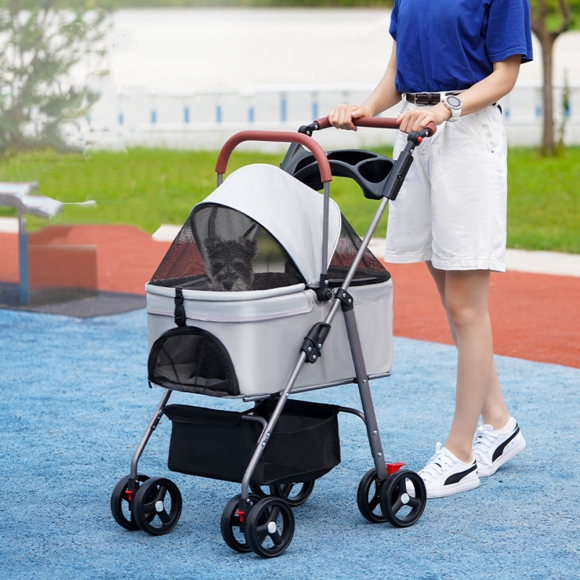 산책 반려동물 폴딩 유모차 05 (C 그레이) 