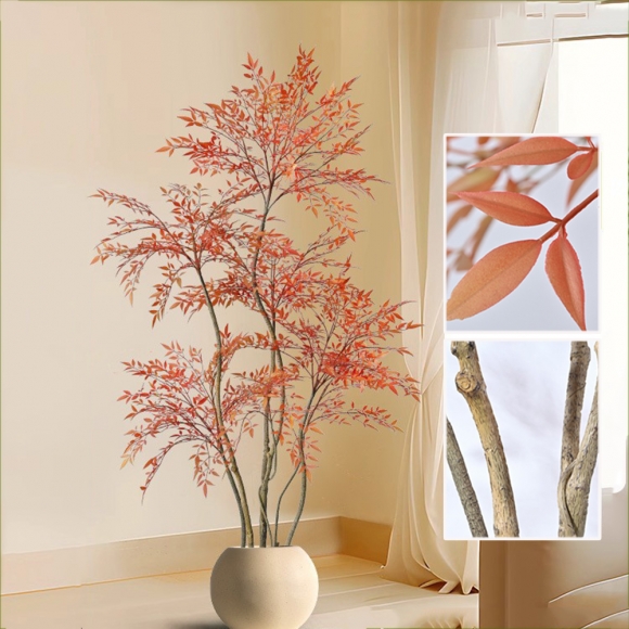 가든숲 붉은남천 인조 조화 나무 H-2(180cm) 