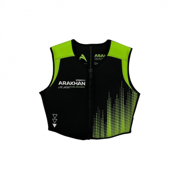 아라칸 크롭형 구명조끼 60kg (네온도트) (여)