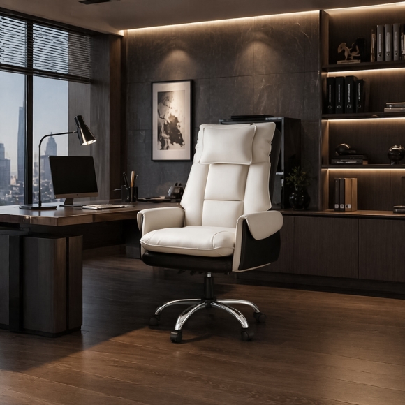 코어백 사무용 각도 조절 의자 (화이트+블랙)