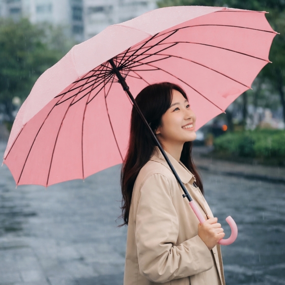레인윈드 튼튼 자동 장우산(핑크)