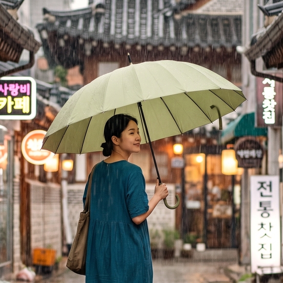 레인윈드 튼튼 자동 장우산(올리브그린)