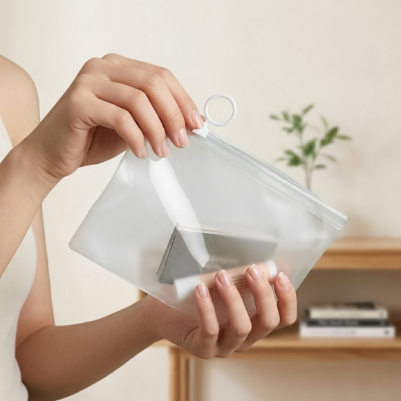 투명 슬림 지퍼 파우치 10p세트