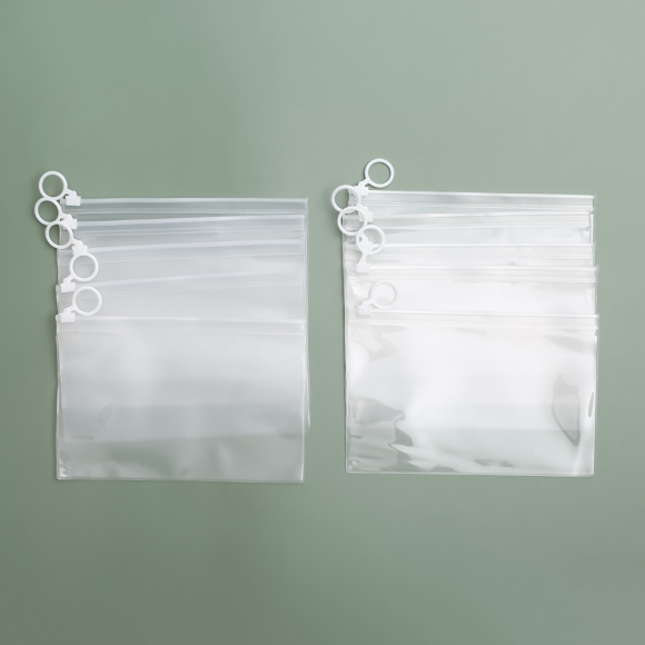 투명 슬림 지퍼 파우치 10p세트