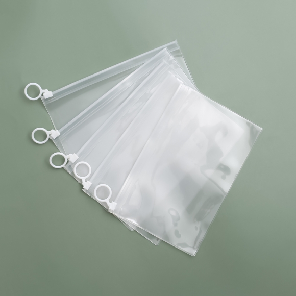 투명 슬림 지퍼 파우치 10p세트