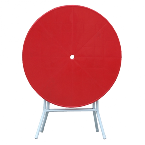 원형 접이식 테이블(레드) (80cm)