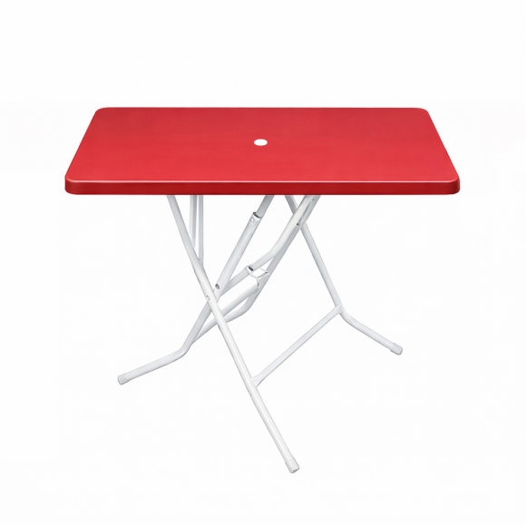 사각 접이식 테이블(레드) (75cm)