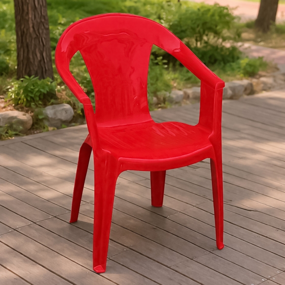 팔걸이 의자 4p세트(레드)