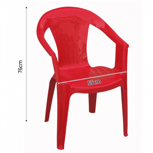 팔걸이 의자 4p세트(레드)