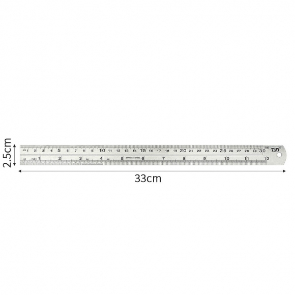 양면 눈금 스틸자(30cm)