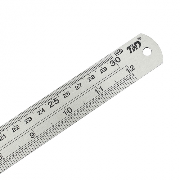 양면 눈금 스틸자(30cm)