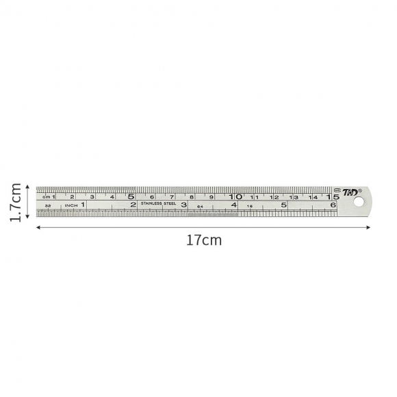 양면 눈금 스틸자(15cm)